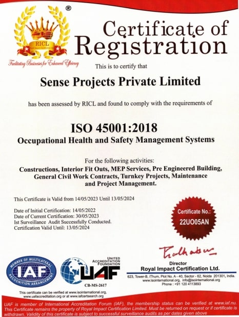 ISO-Certificate Sense Projects Pvt. Ltd.